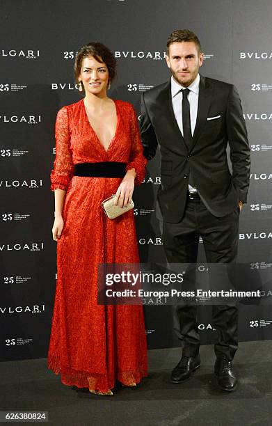 Koke Resurreccion and Beatriz Espejel attend the opening of the exhibition 'Bulgari and Roma' at Thyssen-Bornemisza Museum on November 28, 2016 in...