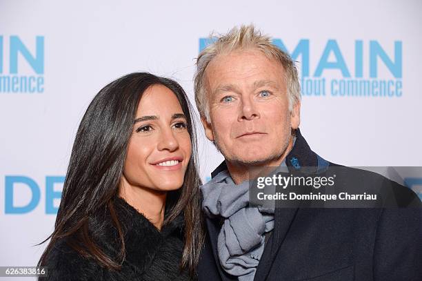 Franck Dubosc and his wife Daniele attend the "Demain Tout Commence" Paris Premiere at Le Grand Rex on November 28, 2016 in Paris, France.