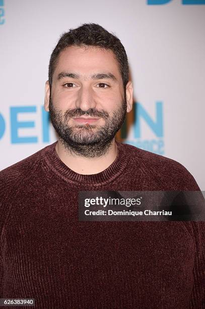 Mouloud Achour attends the "Demain Tout Commence" Paris Premiere at Le Grand Rex on November 28, 2016 in Paris, France.