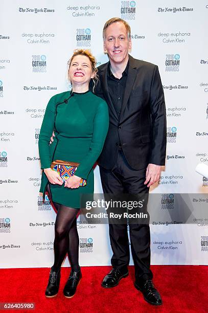 Amy Seimetz with Lodge Kerrigan attends the 26th Annual Gotham Independent Film Awards at Cipriani Wall Street on November 28, 2016 in New York City.