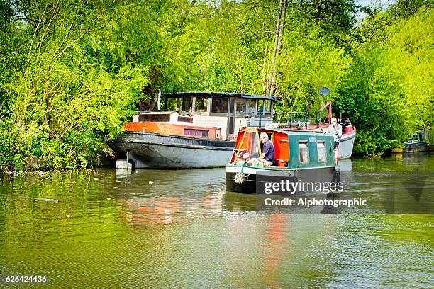 narrowboating kings cross. - gate locks for wood fences stock pictures, royalty-free photos & images