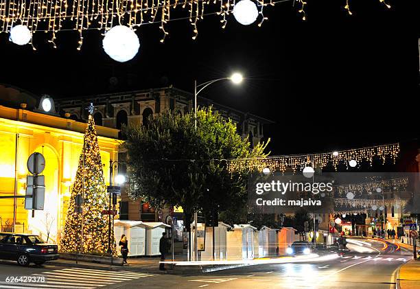 opatija in christmas time - majaiva stock pictures, royalty-free photos & images