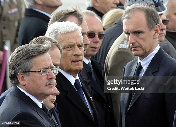 Arrival of the coffin of Polish President Lech Kaczynski who died in a plane crash near Smolensk, Russia. An arrival ceremony was held at Warsaw...