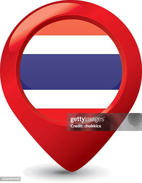 bildbanksillustrationer, clip art samt tecknat material och ikoner med thai flag - thailändskt ursprung