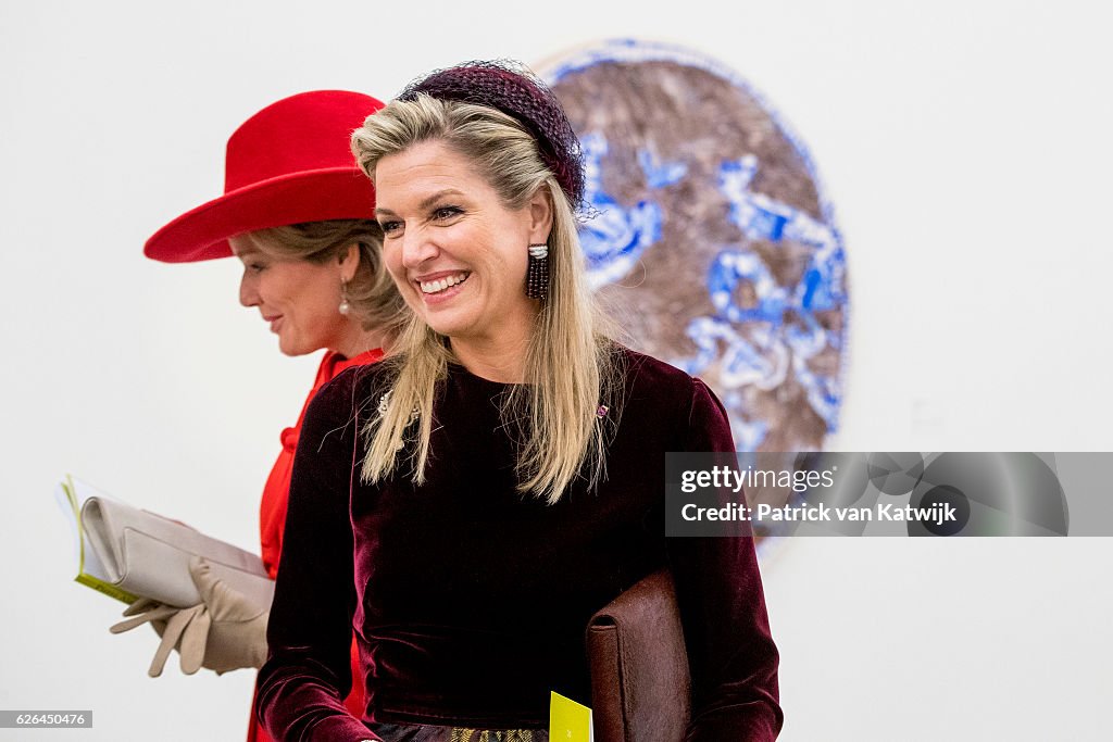 Queen Mathilde of Belgium of Belgium and King Philippe of Belgium On A 3 Day Official Visit In Holland : Day Two