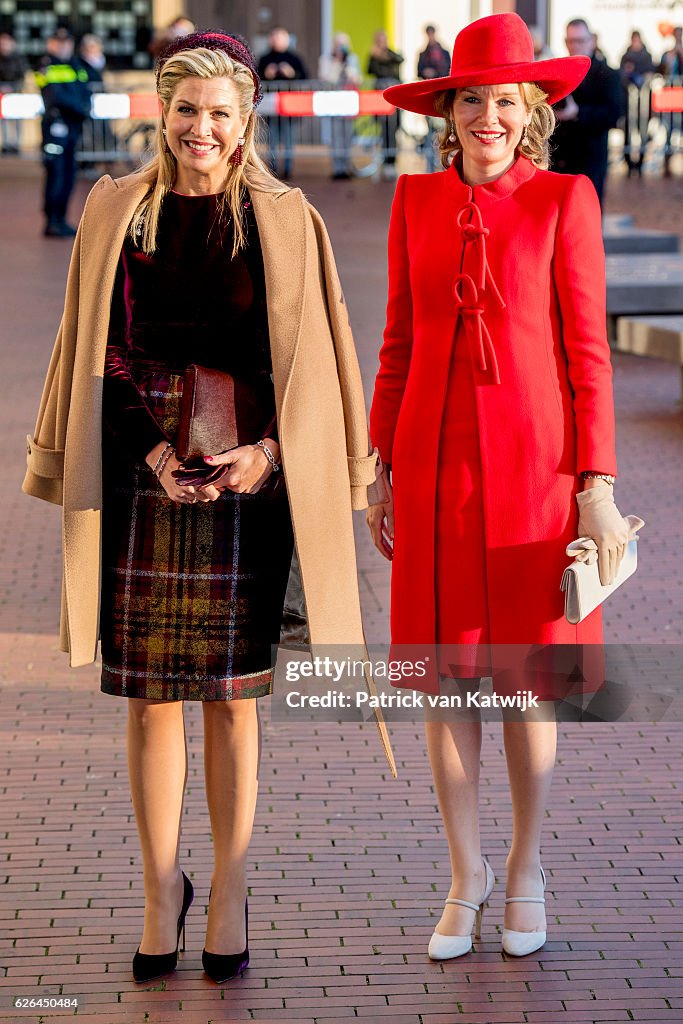 Queen Mathilde of Belgium of Belgium and King Philippe of Belgium On A 3 Day Official Visit In Holland : Day Two