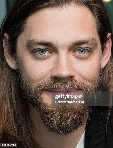 Actor Tom Payne visits the SiriusXM Studio on November 29, 2016 in New York City.