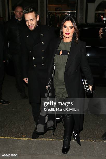 Liam Payne and Cheryl arriving at The Fayre of St James's Church on November 29, 2016 in London, England.