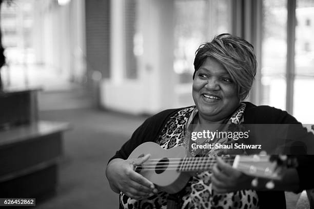 Sonya Ebhotemen plays the ukulele. As a Marine Corps veteran living with post-traumatic stress disorder , Sonya understands how important it is for...