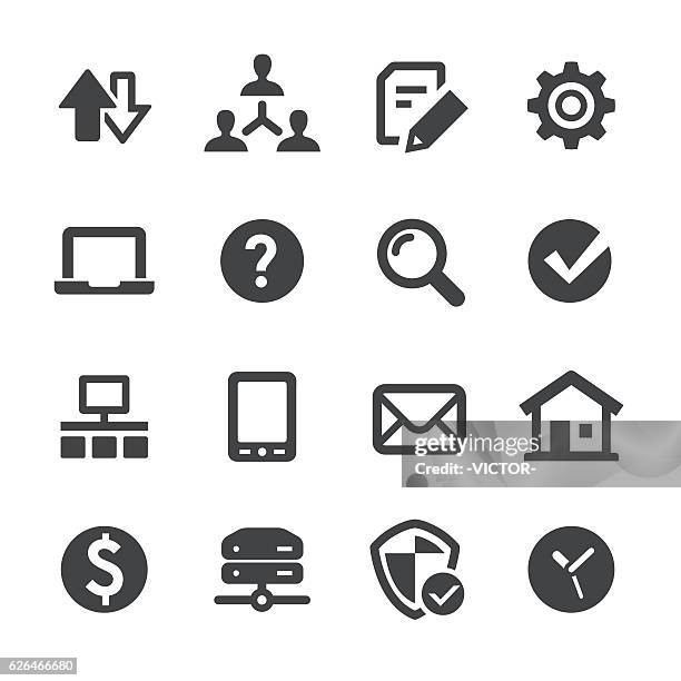 web icons - acme series - contact us stock illustrations