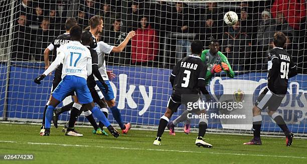 Anthony Limbombe forward of Club Brugge pictured during Croky cup 1/8 F match between K.A.S.Eupen and Club Brugge K.V. On November 29, 2016 in Eupen,...