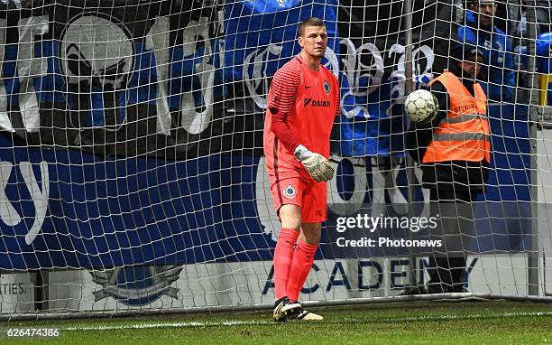 Ludovic Butelle goalkeeper of Club Brugge pictured during Croky cup 1/8 F match between K.A.S.Eupen and Club Brugge K.V. On November 29, 2016 in...