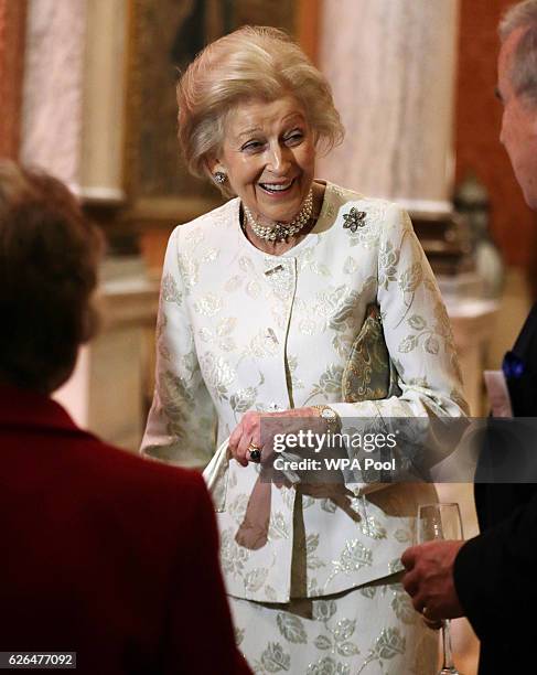 Princess Alexandra is seen during a reception to celebrate the patronages of the Princess, in the year of her 80th birthday at Buckingham Palace on...