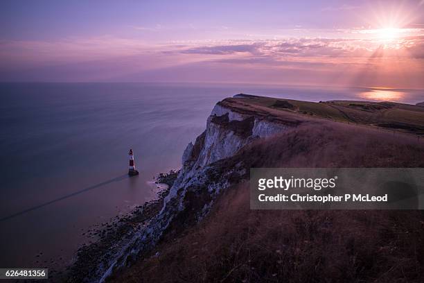 beachey head sunset. - beachy head stock pictures, royalty-free photos & images