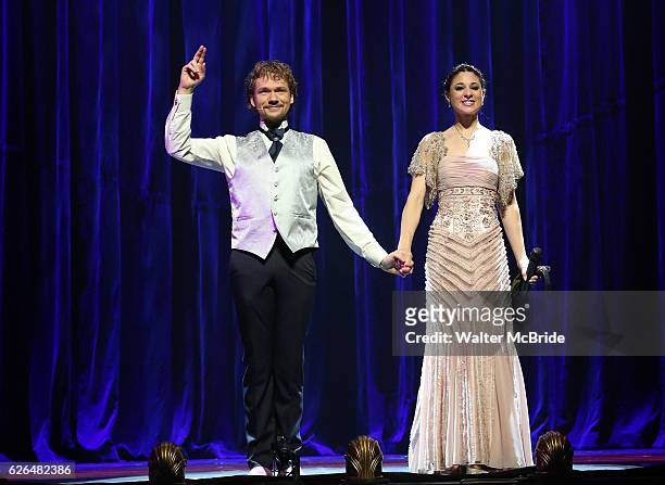 Thommy Ten and Amelie van Tass, The Clairvoyants from 'The Illusionists' during a press preview of 'The Illusionists - Turn of the Century' at The...