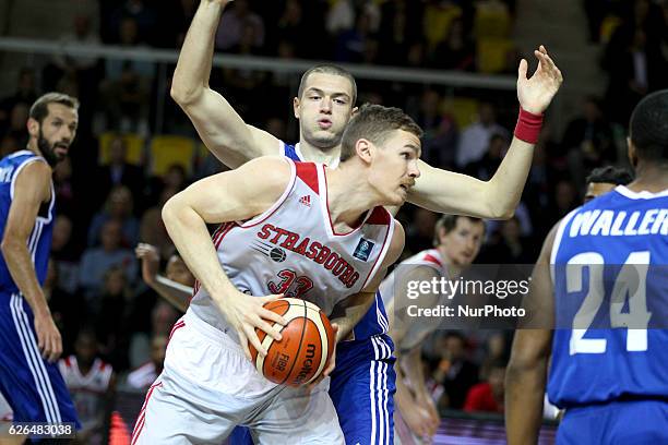 Erik Murphy 33 in action during SIG Strasbourg v KK Mornar Regular Season - Group D of Basketball Champions League in Strasbourg, France, on 29...