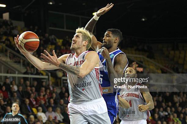 Paul Lacombe 6 in action during SIG Strasbourg v KK Mornar Regular Season - Group D of Basketball Champions League in Strasbourg, France, on 29...