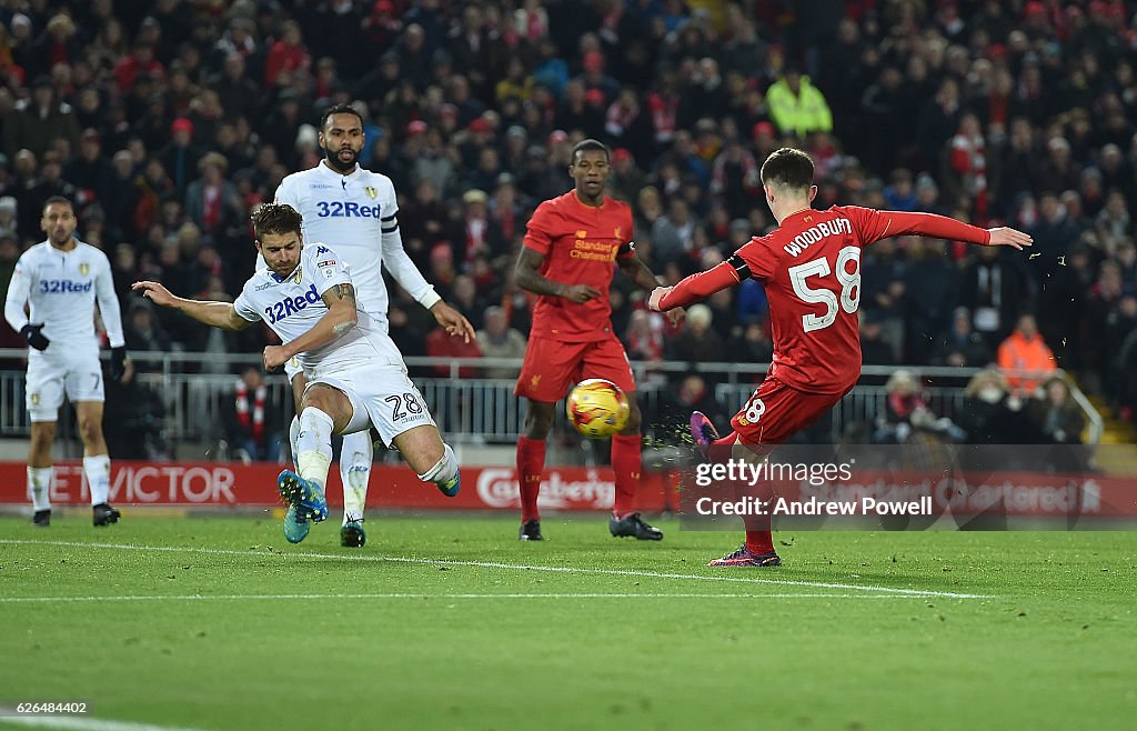 Liverpool v Leeds United - EFL Cup Quarter-Final