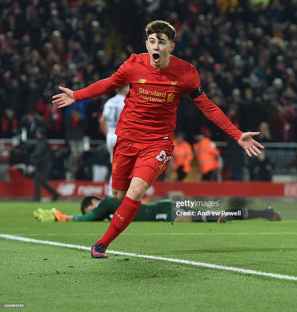Liverpool v Leeds United - EFL Cup Quarter-Final