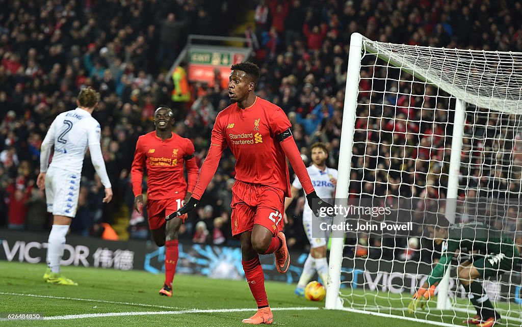 Liverpool v Leeds United - EFL Cup Quarter-Final