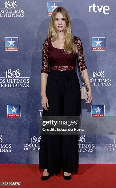 Actress Arancha Marti attends the '1898, los ultimos de Filipinas' premiere at Kinepolis cinema on November 29, 2016 in Madrid, Spain.