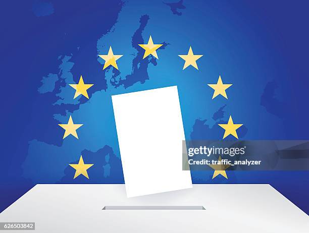 abstimmung in der europäischen union - politische wahl stock-grafiken, -clipart, -cartoons und -symbole