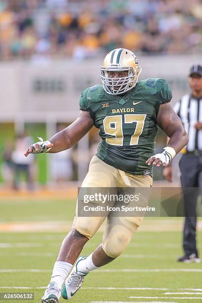 Baylor Bears defensive tackle Ira Lewis during the game between Baylor University and Northwestern State at McLane Stadium in Waco, TX