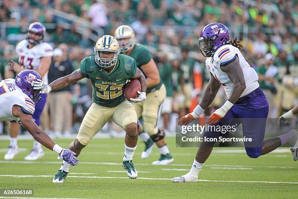 Baylor Bears running back Shock Linwood during the game between Baylor University and Northwestern State at McLane Stadium in Waco, TX