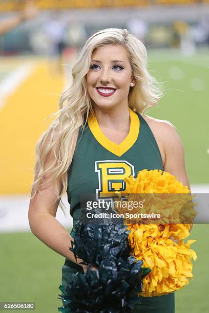 Baylor cheerleader during the game between Baylor University and Northwestern State at McLane Stadium in Waco, TX