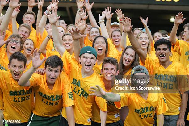 Baylor students during the game between Baylor University and Northwestern State at McLane Stadium in Waco, TX