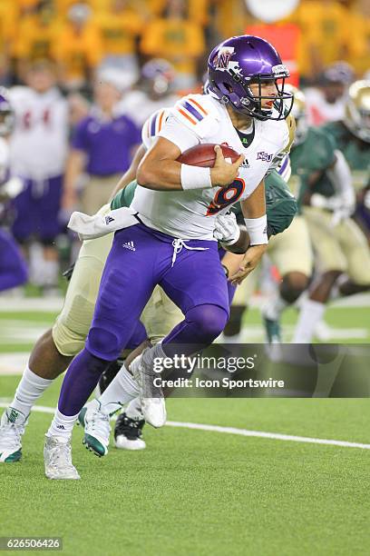 Northwestern State Demons quarterback Brooks Haack during the game between Baylor University and Northwestern State at McLane Stadium in Waco, TX