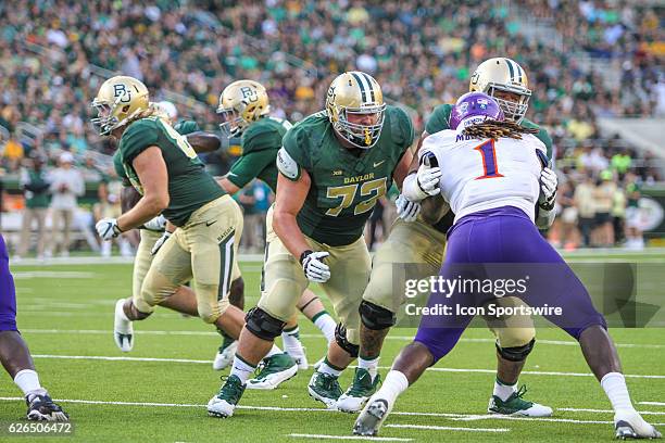 Baylor Bears offensive lineman Blake Blackmar during the game between Baylor University and Northwestern State at McLane Stadium in Waco, TX