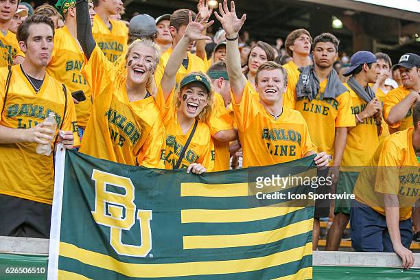 Baylor students during the game between Baylor University and Northwestern State at McLane Stadium in Waco, TX