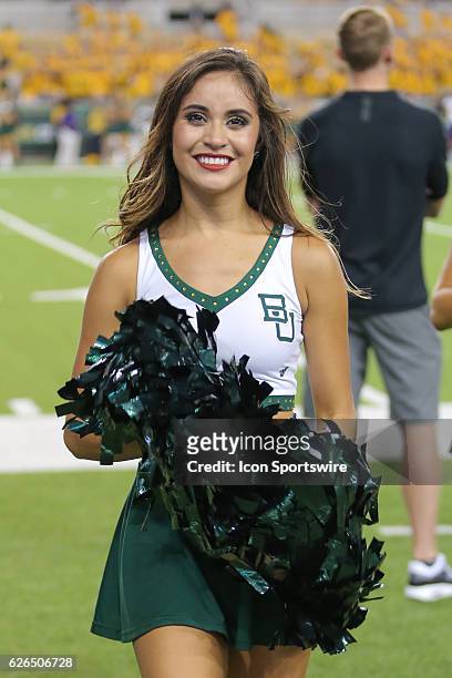 Baylor Bears cheerleader during the game between Baylor University and Northwestern State at McLane Stadium in Waco, TX
