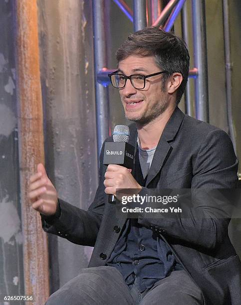 Gael Garcia Bernal attends The Build Series to discuss "Mozart In The Jungle" at AOL HQ on November 29, 2016 in New York City.