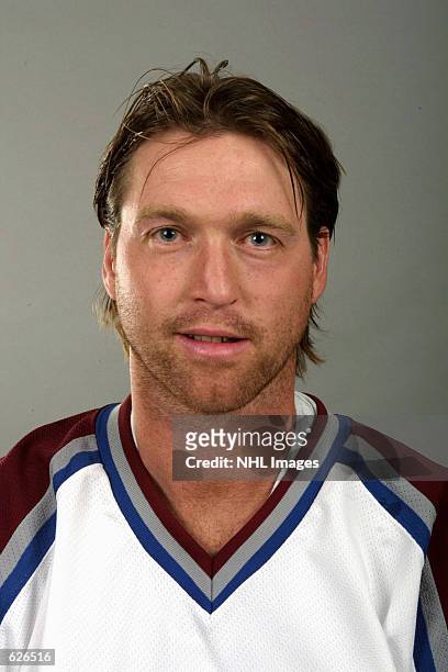 Partrick Roy of the Colorado Avalanche poses for a portrait in Denver, Colorado. DIGITAL IMAGE Mandatory Credit: Getty Images/NHLI