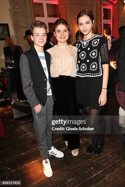 Nick Julius Schuck, Club der roten Baender, Mala Emde and Lisa Vicari during the New Faces Award Style 2016 at 'The Grand' on November 16, 2016 in...