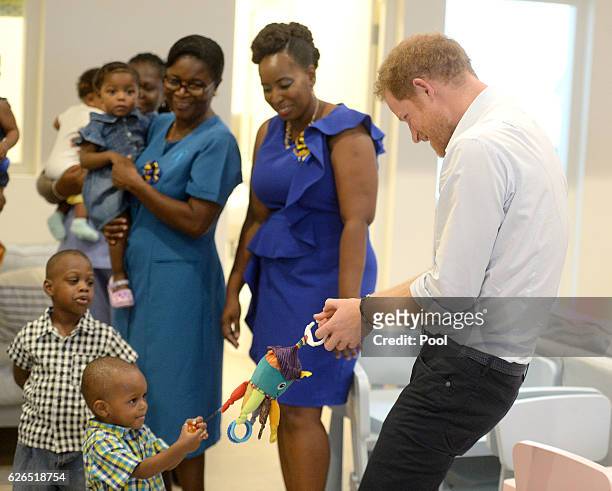 Prince Harry visits the Nightingale Children's Home where he meets different organisations offering support and care to children in need on November...