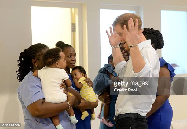 Prince Harry visits the Nightingale Children's Home where he meets different organisations offering support and care to children in need on November...