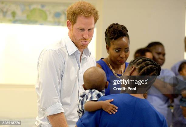 Prince Harry visits the Nightingale Children's Home where he meets different organisations offering support and care to children in need on November...