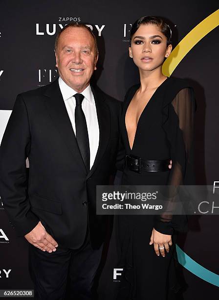 Michael Kors and Zendaya attends the 30th FN Achievement Awards at IAC Headquarters on November 29, 2016 in New York City.