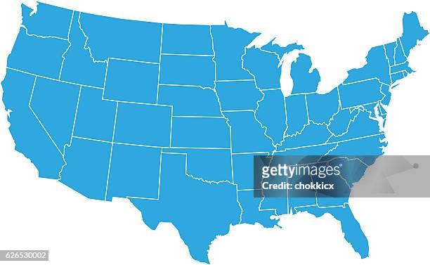 illustrazioni stock, clip art, cartoni animati e icone di tendenza di mappa di stati uniti d'america - stati uniti d'america