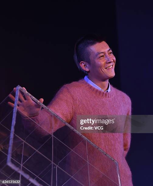 Actor and musician Edison Chen Koon-hei attends a brand's annual meeting on November 29, 2016 in Chengdu, Sichuan Province of China.