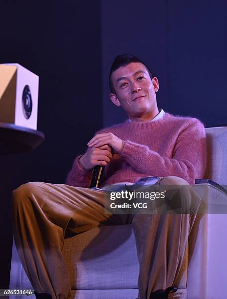 Actor and musician Edison Chen Koon-hei attends a brand's annual meeting on November 29, 2016 in Chengdu, Sichuan Province of China.