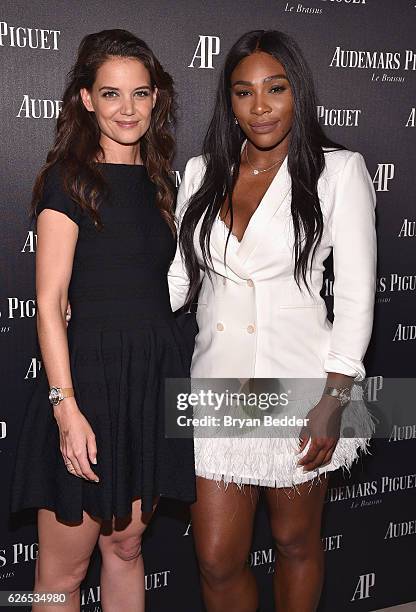 Katie Holmes and Serena Williams attend the Audemars Piguet Art Commission Presents "Reconstruction of the Universe" By Sun Xun on November 29, 2016...