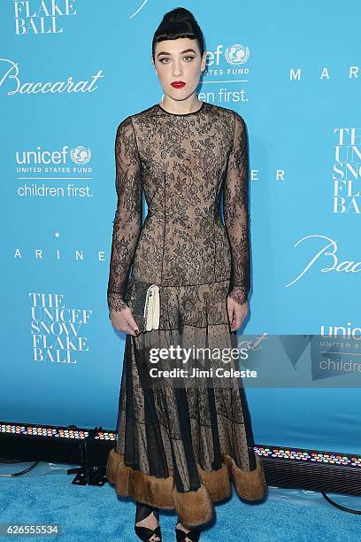 Performer Mia Moretti attends the 12th Annual UNICEF Snowflake Ball at Cipriani Wall Street on November 29, 2016 in New York City.