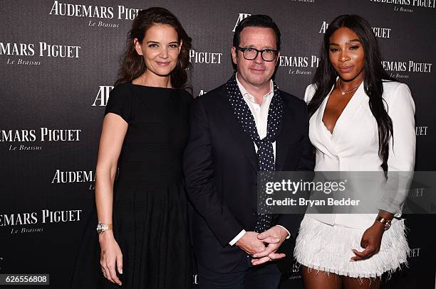 Katie Holmes, Francois Bennahmias and Serena Williams attend the Audemars Piguet Art Commission Presents "Reconstruction of the Universe" By Sun Xun...