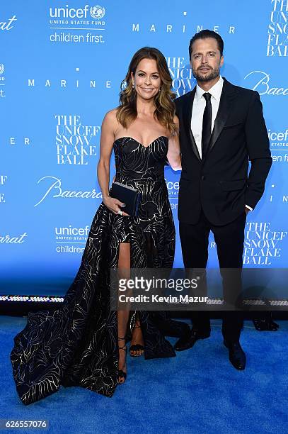 Brooke Burke-Charvet and David Charvet attend the 12th annual UNICEF Snowflake Ball at Cipriani Wall Street on November 29, 2016 in New York City.