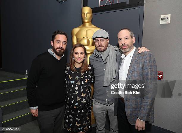 Director Pablo Larrain, actress Natalie Portman, producer Darren Aronofsky and writer Noah Oppenheim attend a panel discussion following the Official...