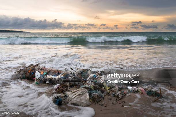 beach debris - bali beach ストックフォトと画像